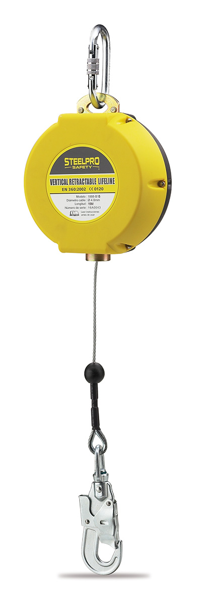 1888-B10 Height Protection Retractable gear 10 metre cable retractable fall arrest device.