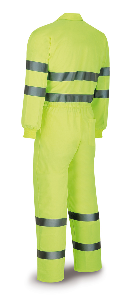 388-BFYE High visibility Coveralls Economic overalls. Yellow.