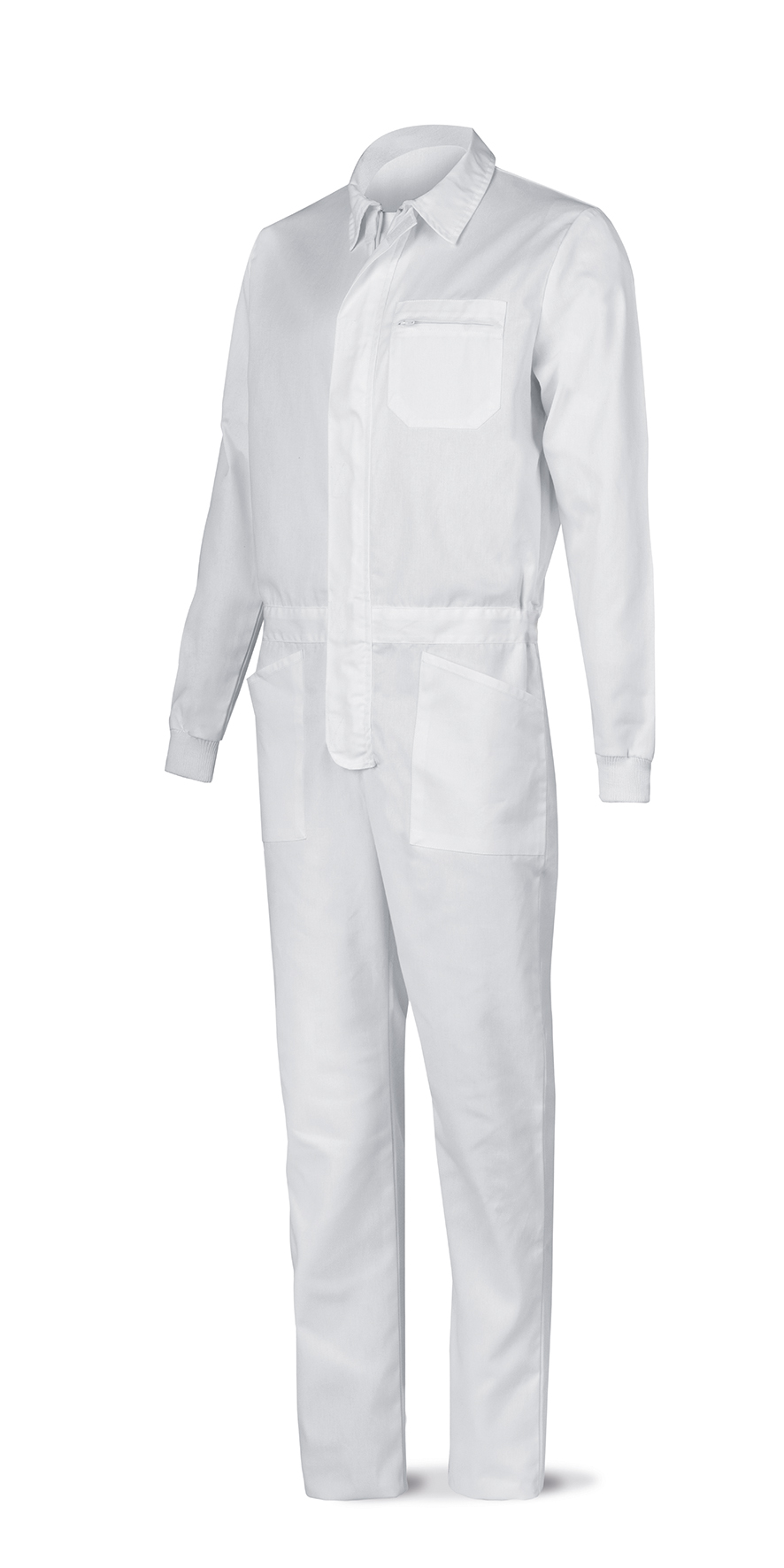 388-BTB Vestuario Laboral Basic Line Macacão branco poliéster/algodão 200 g.