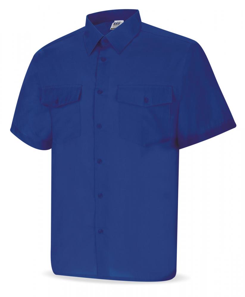 388-CAMC Vestuario Laboral Camisas Manga curta. Tergal. Cor azulina
