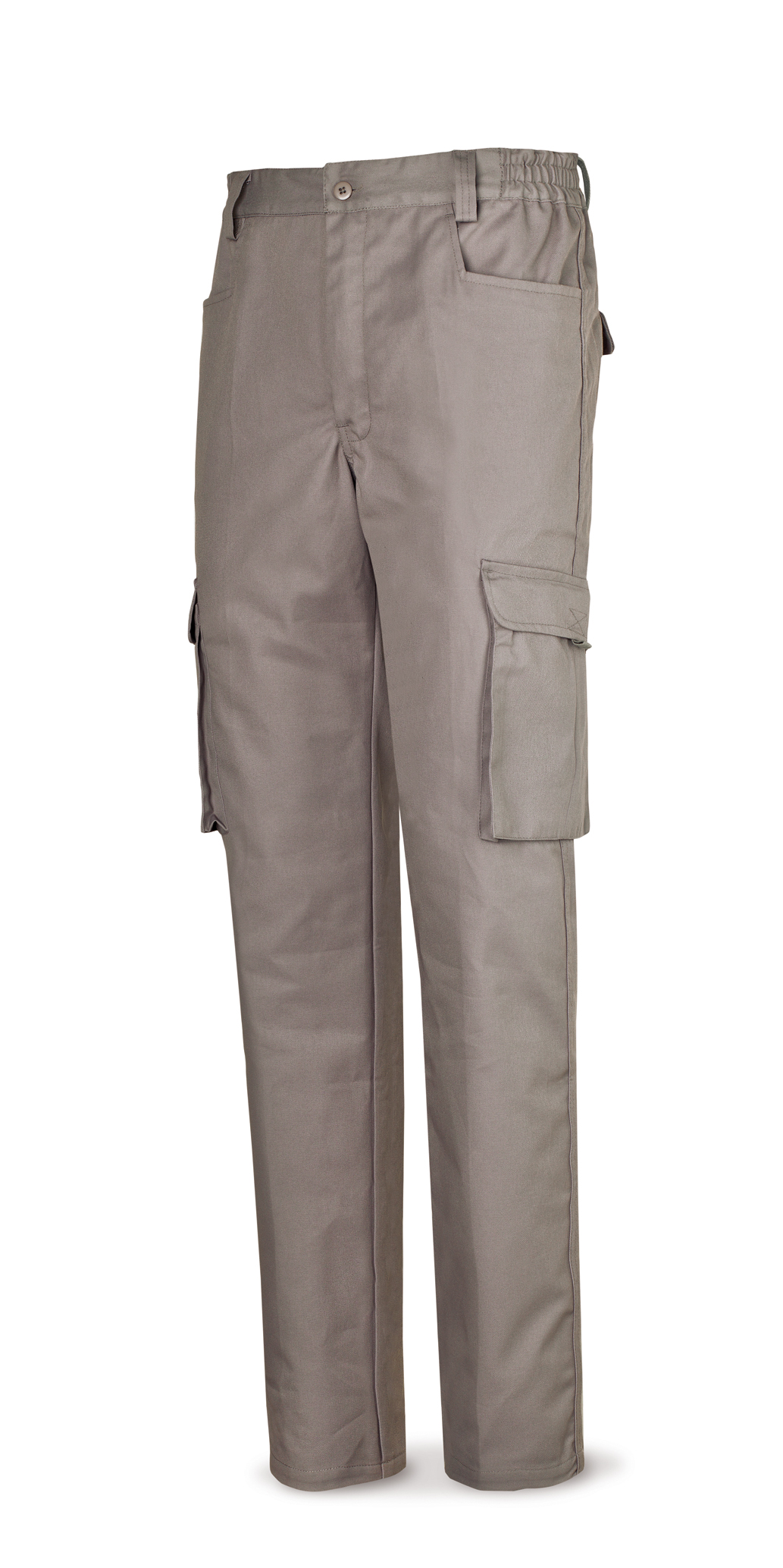 488-PTOPG Vetements de travail laboral Série Top Pantalon gris en coton 245 g. Multi-poches
