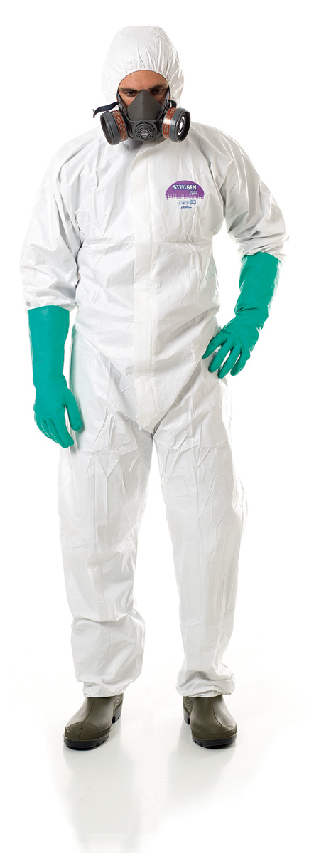 1188-B56 PRO Disposable Clothing Chemical regulation STEELGEN 1000
Disposable chemical hazard diver type 5 and 6. Biologicalprotection (EN14126), Antistatic (EN1149-5) and protection against radioactive particles (EN1073-2).