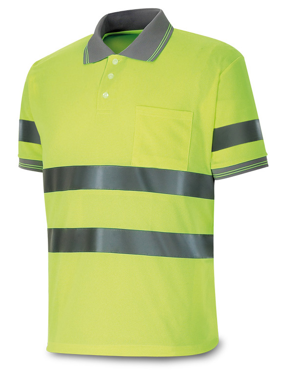 1288-POLFN/A High visibility Polos High visibility polo, with short sleeves and Orange / blue color.