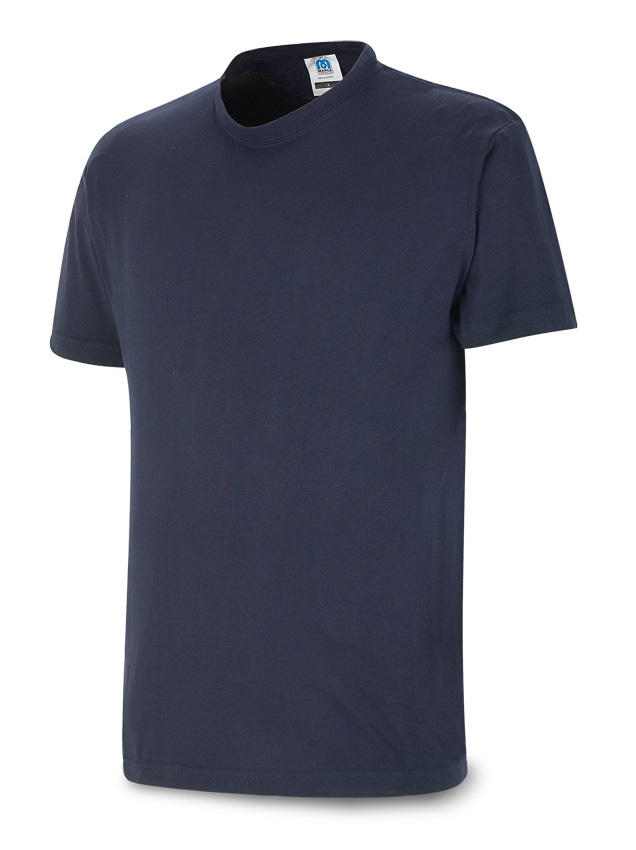 1288-TSA Vetements de travail laboral T-shirts Tee-shirt coton 135g. Coloris bleu marine. Col lycra, plus résistant.