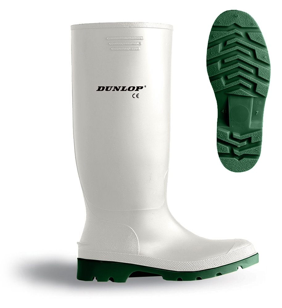 1588-BAB Calzado de Seguridad Botas de agua Bota de agua blanca PVC/Nitrilo caña alta. Dunlop 380.