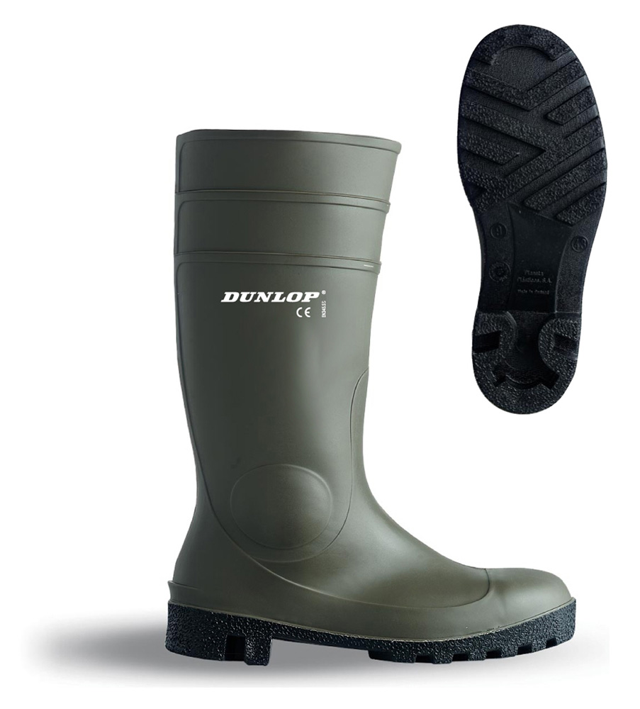 1588-BAVS Safety Footwear Water boots Green water boot. Safety (S5) PVC/Nitrile high top.