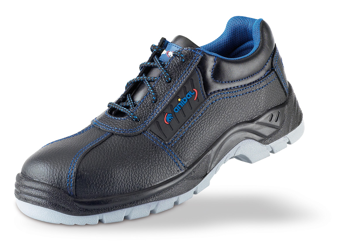 1688ZREPRONE Safety Footwear Basic Line Shoe mod. 'TARRACO'. Black leather shoe S3 'Metal Free' with dual density polyurethane sole.
