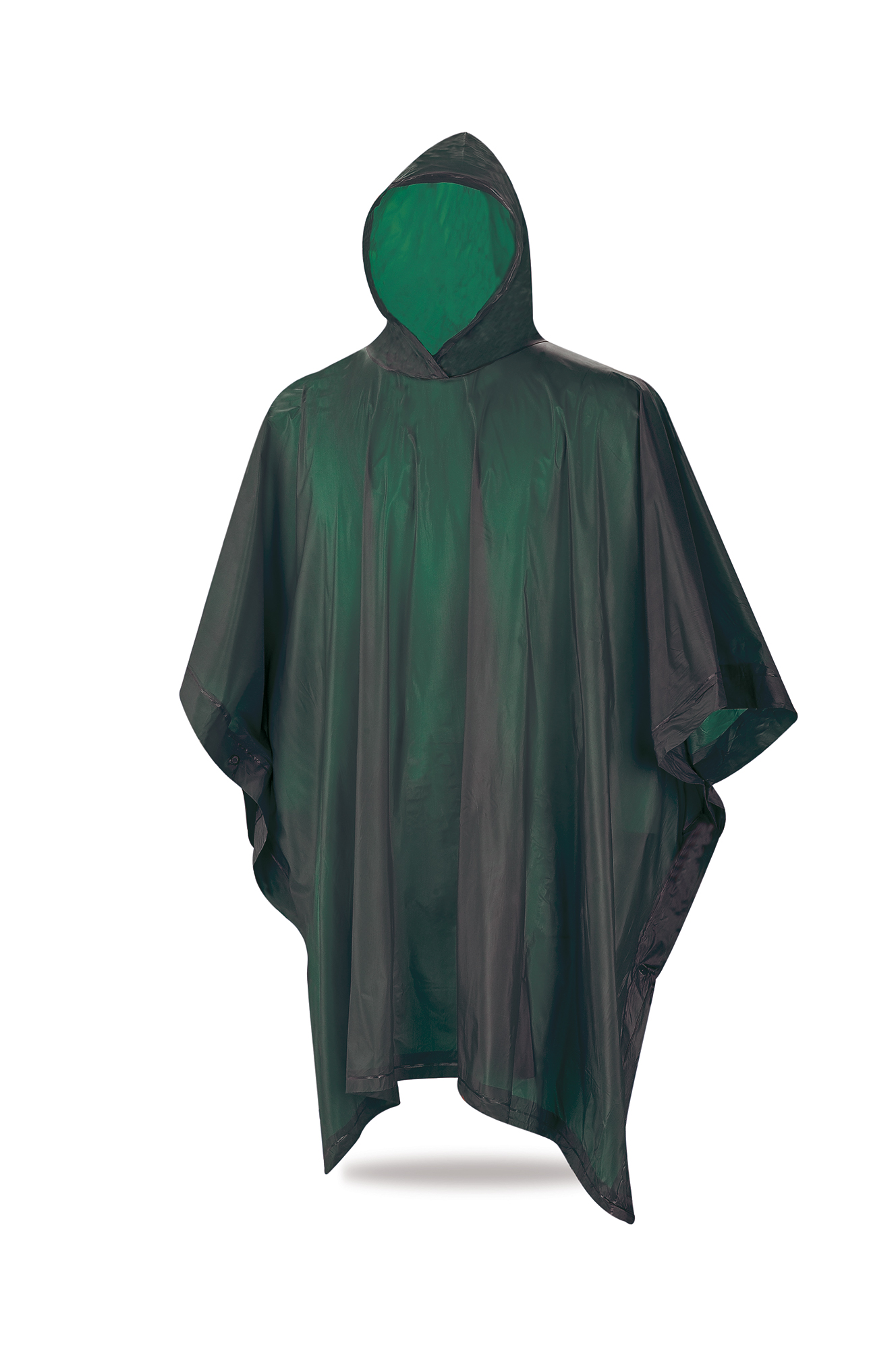 188-POAV Abrigo y lluvia Trajes de agua Poncho de agua de PVC. Color Verde.