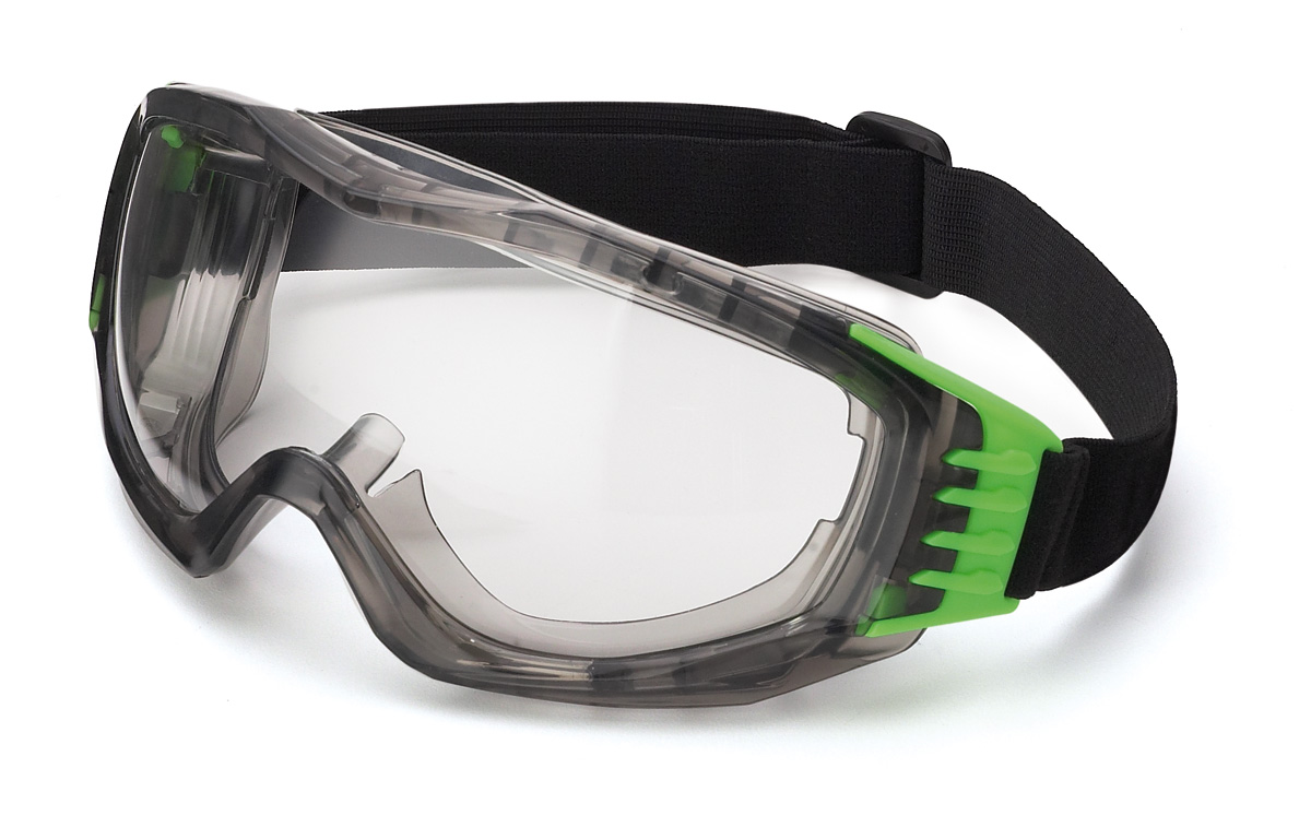 2188-GIX10 Protection des Yeux Lunettes masques - Gamme Pro Mod. “X10”. Lunettes-masque avec écran en acétate incolore, traitement antibuée et ventilation indirecte, protection contre les risques mécaniques, chimiques et les rayons UV.