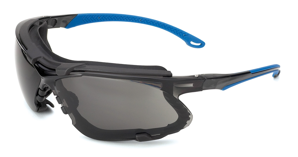 2188-GLIG Eye Protection Universal mounted glasses LITIO SERIES Flexible temples, EVA inner foam (removable) and soft and non-slip rubber nose bridge.