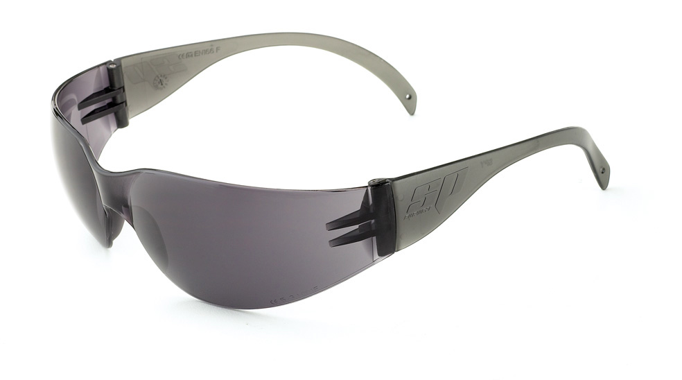 2188-GSG Eye Protection Universal mounted glasses Mod. 'SPY'. Single lens wraparound eye glasses.