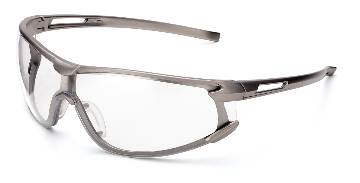2188-GTC Eye Protection Universal mounted glasses TITANIUM SERIES. High-tech glasses. Ultra-light and super-comfortable wraparound design with a rubber nose bridge for prolonged use.
