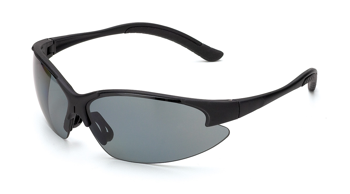 2188-GUP Eye Protection Universal mounted glasses Mod. “URANIO”. Eyeglass gray Polarized polycarbonate anti-scratch, for mechanical risks (projections) and radiation risks (sunlight).