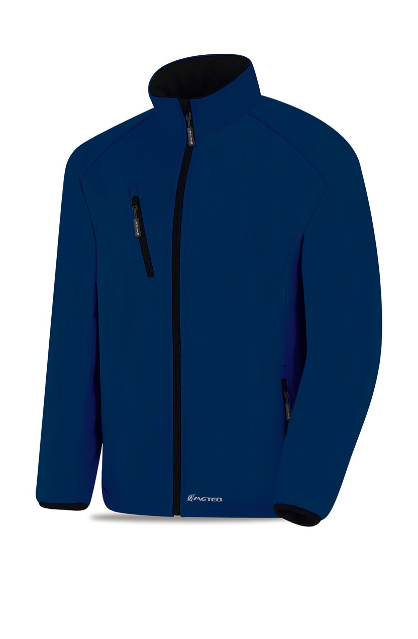 288-CS3A Coats and Rain Gear Windbreakers Triple layer softshell jacket QUARTZ model. Navy blue.