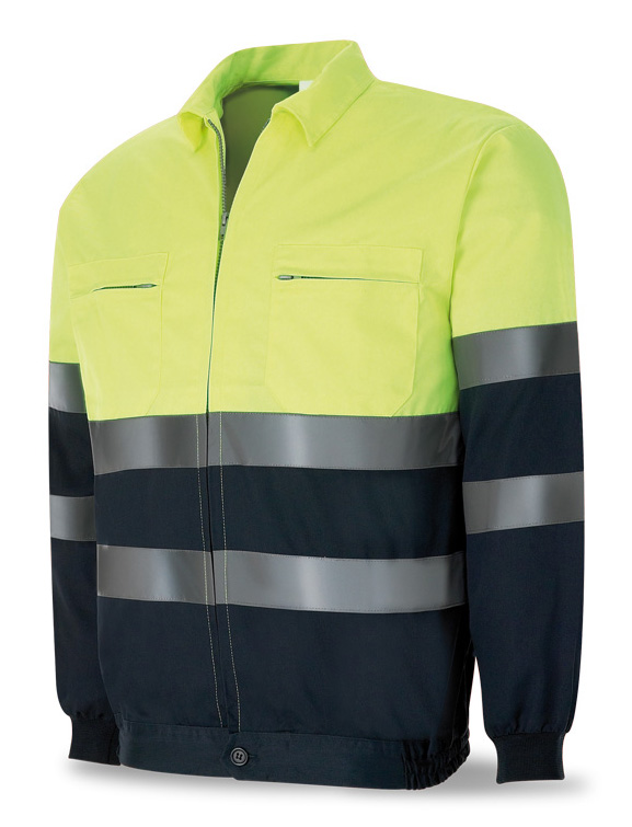 388-CFY/AA High visibility Overalls Two-tone hi-vis quilted jacket.