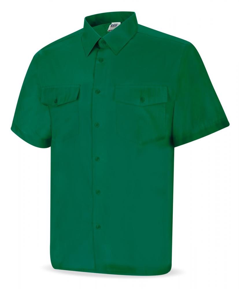 388-CVMC Vestuario Laboral Camisas Camisa verde poliéster/algodón 95 gr. Marga corta