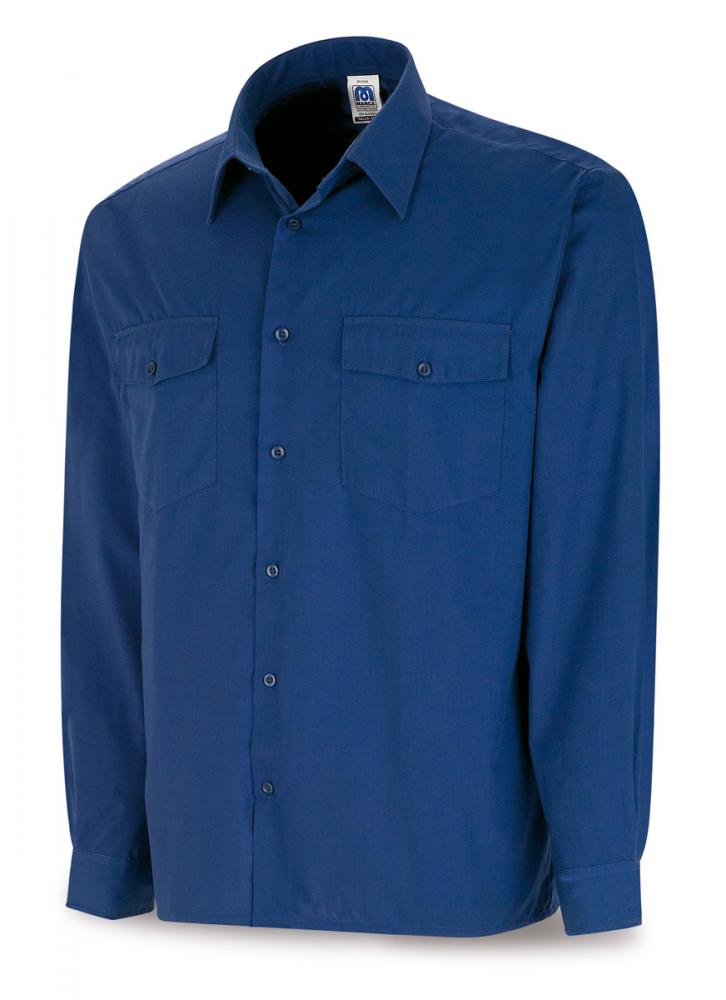 388-CXML Vestuario Laboral Camisas Manga comprida. Algodão. Cor azulina