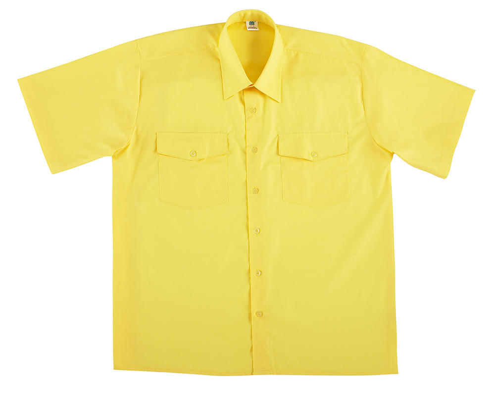 388-CYMC Vestuario Laboral Camisas Manga curta. Tergal. Cor amarela