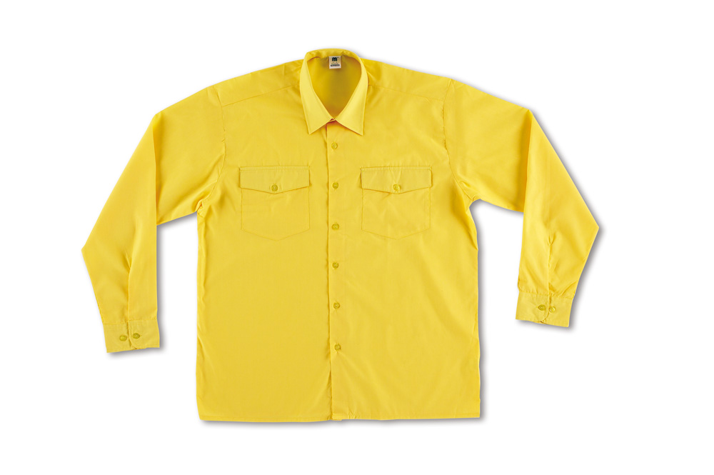 388-CYML Vestuario Laboral Camisas Manga comprida. Tergal. Cor amarela