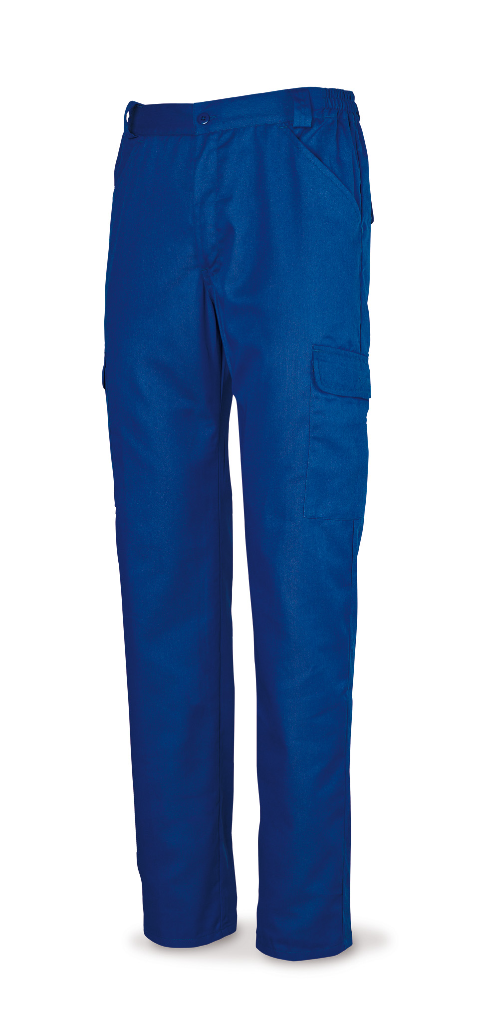 388-PE Workwear Basic Line Blue cotton pants 200 g. Multi-pockets.