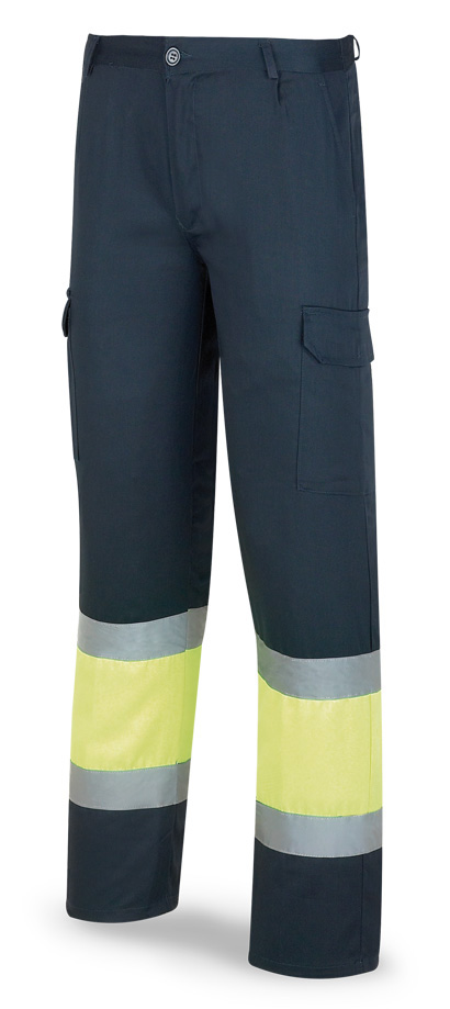 388-PFY/AA Alta visibilidade Conjuntos Blusão e calças com interior acolchoado para ambientes frios. Amarelo / azul.