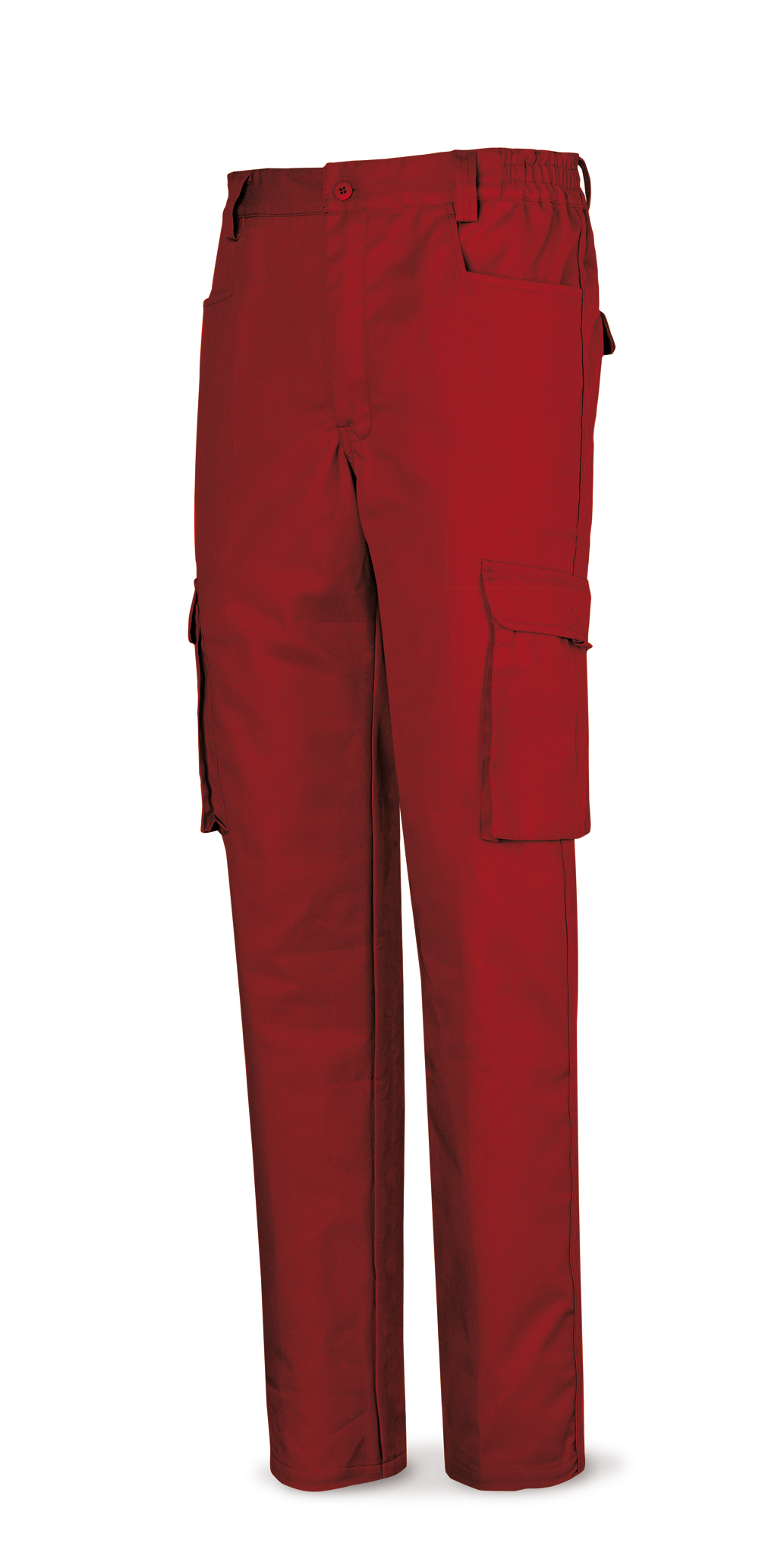 488-PR Top Vestuario Laboral Serie Top Pantalón rojo poliester/algodón de 245 g. Multibolsillo