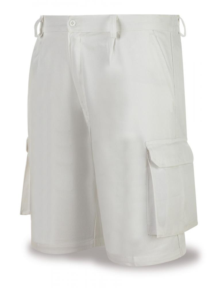 488-SB Top Workwear Top Series Shorts Multi-Pocket. 100% Cotton. White.