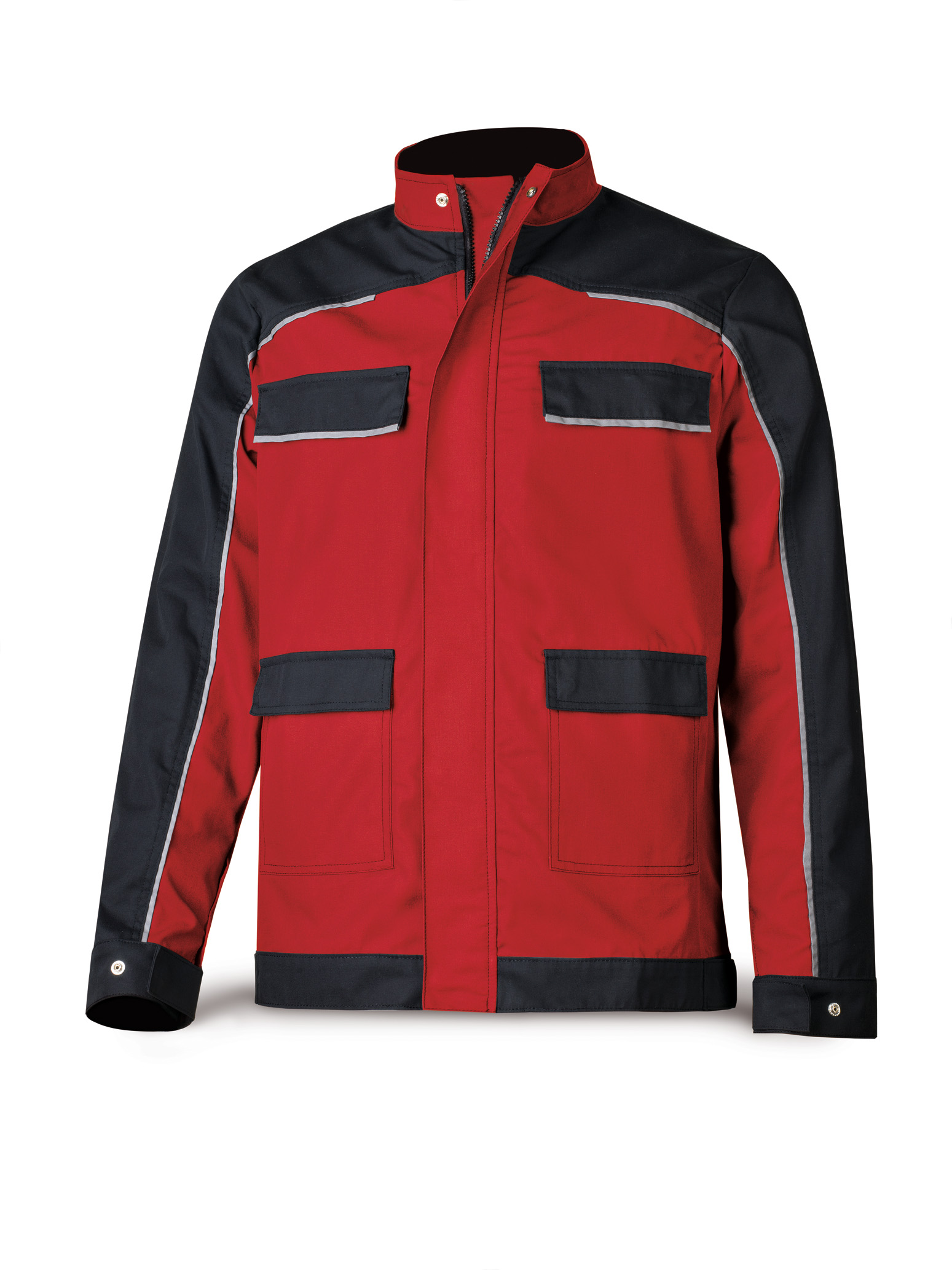 588-CRN Workwear Pro Series 245 gr. Canvas tergal jacket. Red/Black.