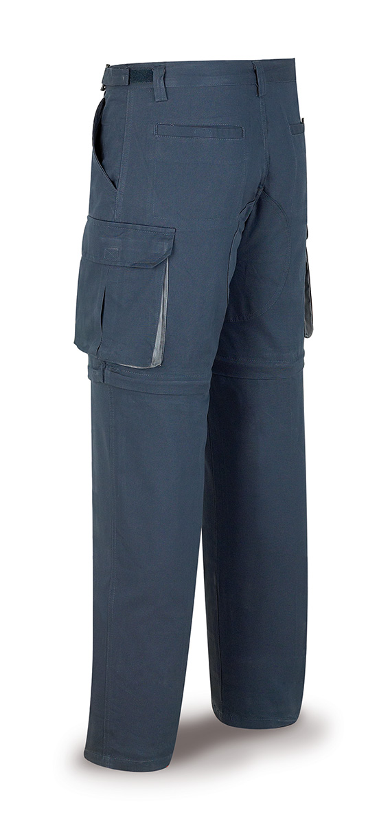 588-PDA Vetements de travail laboral Série Casual Pantalon CONVERTIBLE 200g. Coloris bleu marine.