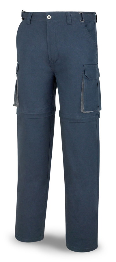 588-PDA Vestuario Laboral Serie Casual Pantalón DESMONTABLE azul marino algodón 200 gr. Multibolsillos