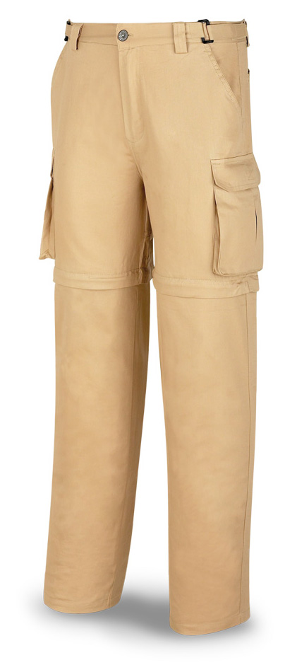 588-PDM Vetements de travail laboral Série Casual Pantalon CONVERTIBLE 200g. Coloris beige.