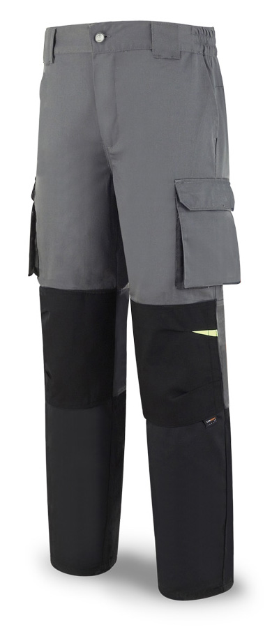 588-PGN Vestuario Laboral Pro Series Pantalón tergal 245 g. Color gris oscuro/negro.