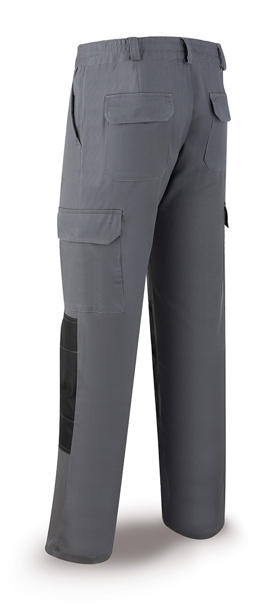 588-PSTG Vestuario Laboral Pro Series Pantalón STRETCH gris algodón 220 gr. Multibolsillos