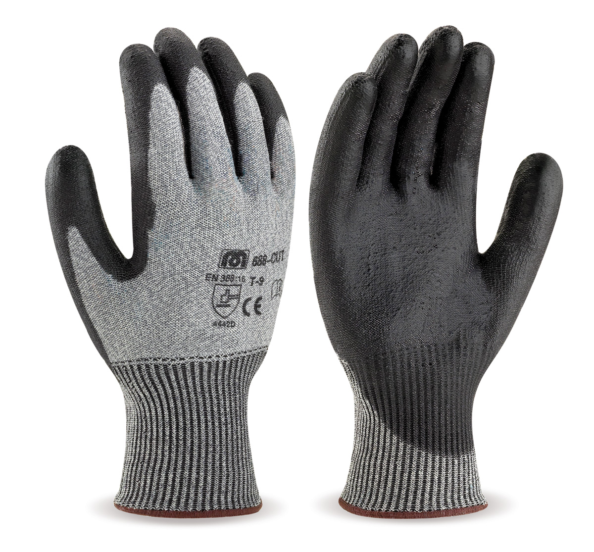 688-CUT Work Gloves Anti-cut HPPE-fibre glove with PU coating and a high anti-cutting level (D)
