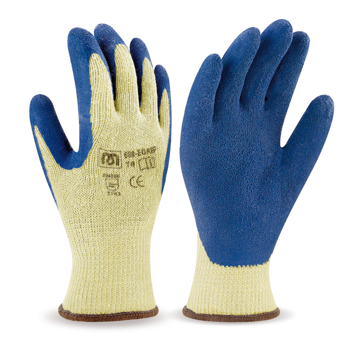 688-EGRIP Work Gloves Latex with support An economical latex glove with knitted cotton/polyester support and an elastic cuff.